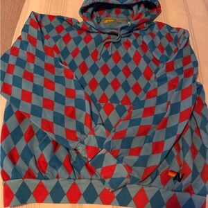 Aviator Nation Blue and Red Patterned Hoodie